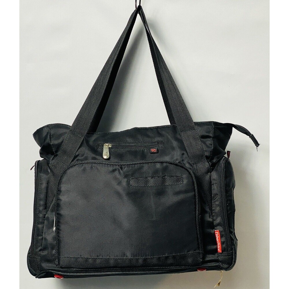 Fisher-Price Fastfinder Deluxe Messenger Diaper Bag, Black